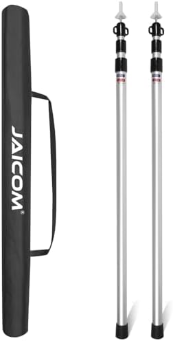 JAICOM Teleskopstange für Zelt Tarp, Aufstellstange Zeltstange, 95-230cm | Verstellbare Sonnensegel Stange, 2/4-Teilige Aluminiumstange, Tragbar, Geeignet für Outdoor, Zelte, Zeltp