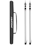 JAICOM Tent Poles Telescopic Tarp Poles Set of 2, Aluminium Extendable Adjustable Awning Poles, 95-230 cm, Suitable for Camping, Tent, Tarp, Canopy, Beach