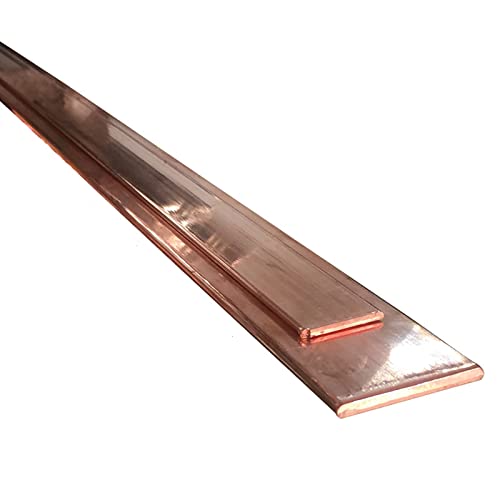 Copper Bus Bar 3mm x 25mm x 5.91 inch / 150mm, 1Pcs C110 Pure Cu Copper Flat Buss Bar Stock