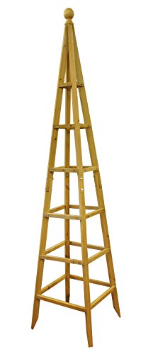 Selections Wooden Garden Obelisk Plant Support for Climbers (1.9m tall)