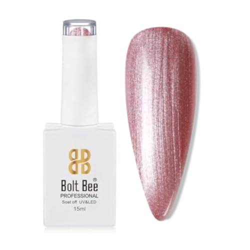 Image of Bolt Bee Rose Gold Color Gel Nail Polish Soak Off UV Gel DIY at Home Manicure Salon Nail Art (93, 15ml)