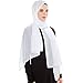 Produktbild Kopftuch Damen Hijab - Chiffon Hijab Kopftuch Für Damen - Moderne Muslimisch Chiffon Hidzab Tuch Schal Kopftucher - Grau - Weiß