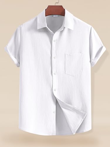 Image of Tee Projekt Solid Shirt for Men's ||Pop corn Shirt|| Solid Shirt for Men's|| Casual Shirt for Men||Half Sleeve Spread Collar Shirt for Men