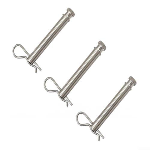Juego de pasadores de enganche y clip de acero inoxidable duradero para remolques y aplicaciones al aire libre, se adapta a tamaños estándar de receptor de remolque de 2 pulgadas y 2 5 pulgadas (3