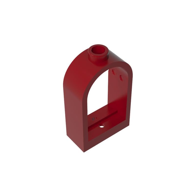 Gobricks 30044 Door 1x2x2 2/3 Dome Window Frame 50 Pieces GDS-872 Compatible with Lego Building Blocks Color:Dark Red — image 1