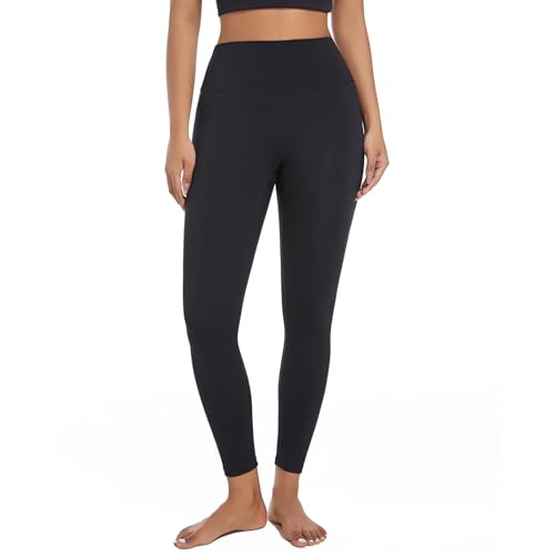 GPY Women's Compression Leggings, Yoga Pants, Butt Lifting, Seamless, High Waist, Tummy Control, Stretchy, Shapewear Black