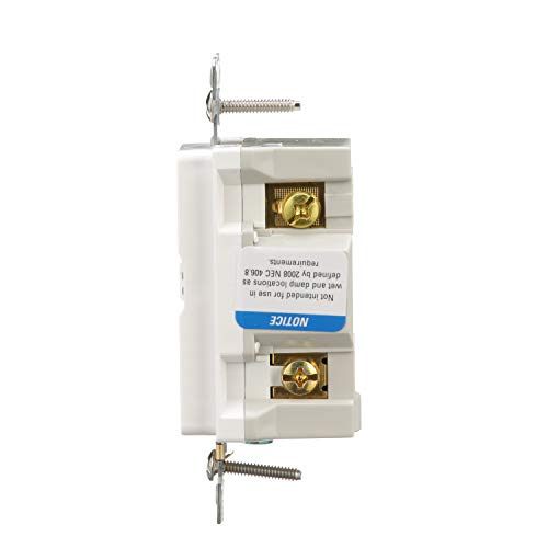 Eaton Trsgf15W Arrow Hart Tamper Resistant Duplex Gfci Receptacle, 125 Vac, 15 A, 2 Pole, 3 Wire, White #TOP2