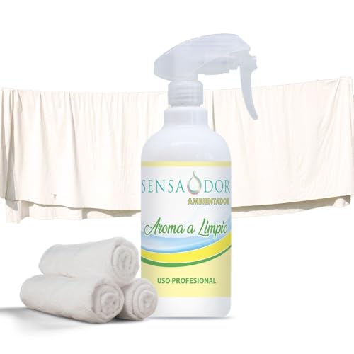 SENSAODOR, Ambientador en Spray 500 ml, Empresas, Negocio, Limpieza, Neutralizador, Quitaolor (Aroma a Limpio, 500)