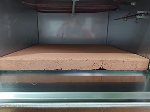 Megashopitalia Casapulla Keks aus Schamottestein für Pizza, Backofen, hergestellt in Italien (L40 x T40 x H3,2 cm)