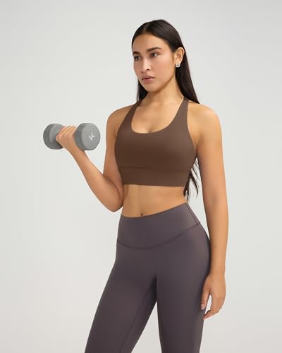 Ama Larsi High Impact Strappy Sports Bra for Women Mocha Brown — view 3