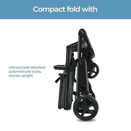 Image of Mompush Baby Stroller, Convertible 2-in-1, Infant Car Seat Compatible, Includes Adapter - Sturdy Full-Size Infant Stroller for Family Adventures