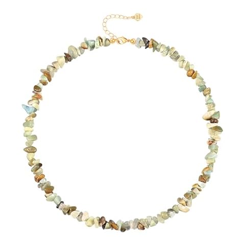 KOOUNUATA Colourful Amazonite Beads Choker Necklace Cover