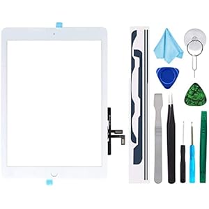T Phael White Digitizer Repair Kit for 2017 iPad 9.7 A1822, A1823 / iPad 5 iPad Air 1st Touch Screen Digitizer…