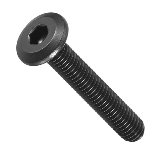 Image of METALLIXITY Flat Head Hex Socket Cap Screws Bolts(M6-1x35) 10Pcs, 304 Stainless Steel Hex Socket Furniture Bolts Screws - for Furniture Woodworking Project, Black