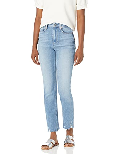PAIGE Women's Accent High Rise Striaght Leg Made for Hourglass Figure in Mel Destroyed