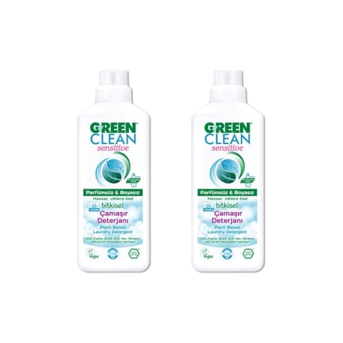 Green Clean Sensitive Bitkisel Çamaşır Deterjanı 1000 ml x2 Adet