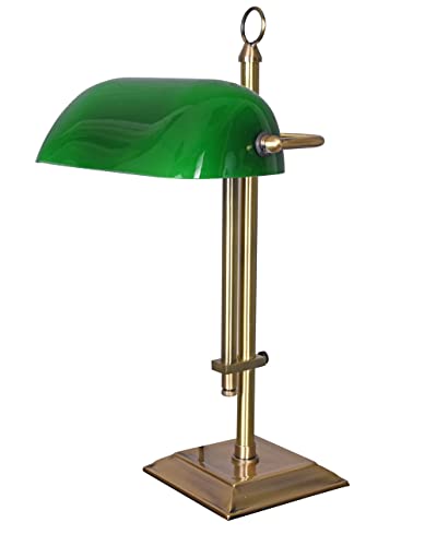 Lampe De Bureau Art Nouveau Palazzo INT – Bibliothekslampe Rétro, Blanc, Métal