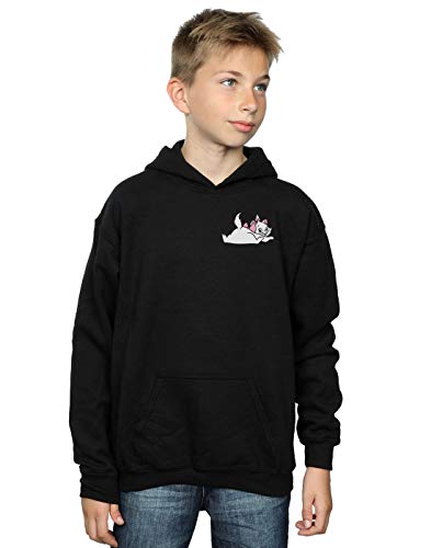 Disney Boys Aristocats Marie Sweet Backside Breast Print Hoodie Black 7-8 Years