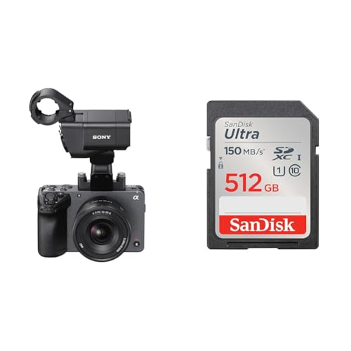 SONY(\j[) APS-C Cinema Line FX30 XLRnhjbgf(YȂ) ILME-FX30 + SanDisk SDJ[h 512GB SDXC Class10 UHS-I ǎő150MB/sUltra SD