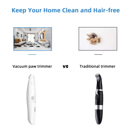 Electric Dog Paw Fur Vacuum Trimmer Cordless Ear Hair Clipper Small Cats Mini Dogs Shavers Light Up Puppy Grooming Clippers 2 Speeds Rechargeable Cat Trimmers Quiet Grooming #TOP4