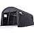 KING BIRD 10' x 20' Heavy Duty Carport Round Style Outdoor Instant Garage Anti-Snow Car Canopy with Reinforced Ground Bars Dark Gray