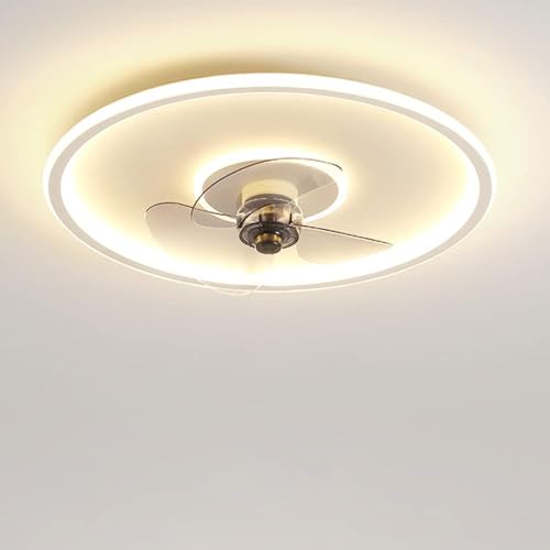Ventilador de techo silencioso con aspas invisibles, luz LED regulable y control remoto 3
