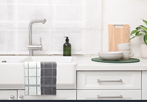 Mellow Buff 100% Cotton Terry Dish Towels, 4 Pack 16 X26 Inches, Super Soft And Absorbent, Perfect For Kitchen Cleaning And Dish Washing | Light Gray … #TOP5