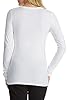 Womens Long Sleeve Stretch Plain Round Scoop Neck T Shirt Top Ladies Fitted Tee (White, 12-14) #1