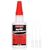 NUTKIT Pegamento para Impresión 3D, 50g Pegamento Adhesivo para Stampante 3D,Líquido,Superadhesivo Extrafuerte,Punta Antiobstrucción,Pegamentos de FáCil AplicacióN,para Plástico,PLA,PETG y TPU(1PC)
