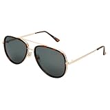 Frye Women's Jasper Aviator Sunglasses, Tortoise, 58mm