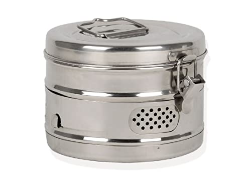 Tambour pour stérilisation cylindrique Gima 26675 en acier pour compresses