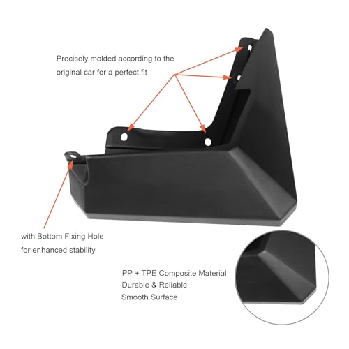 Image of Mud Flaps for Tesla Cybertruck 2025 2024 Accessories Splash Guards Fender Wheel Tire Mudguards Front and Rear Set of 4 No Drilling Required