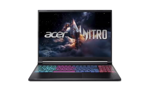 Image of acer Nitro V 16S AI, AMD Ryzen 7 260 Octa-core Processor, RTX 5050-8 GB GDDR7, 16 GB /1 TB,WUXGA IPS, 16.0 inch /40.64 cm, 180 Hz, Win 11 Home, Obsidian Black, 2.1 kg, ANV16S-41, RGB KB, Gaming Laptop