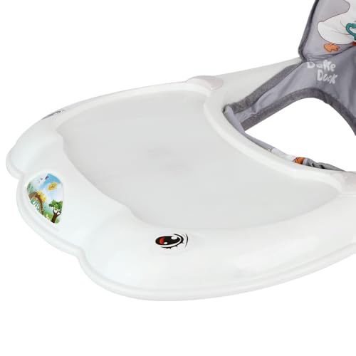 2 en 1 Andador de bebé con 5 alturas ajustables, andador plegable para bebé con bandeja de actividades musical desmontable, de 6 a 18 meses, hasta 12 kg (55x65x58 cm, Kaki) - imagen 6