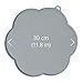 Catit Flower Shape Cat Placemat, Gray, diameter 11.8in