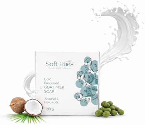 Goat Milk Soap For Skin Brightening Tan Removal | Cold Processed TFM Grade 1 and Chemical Free | For Men & Women | Skin Hydrating and Exfoliating (100 g - Pack of 1)