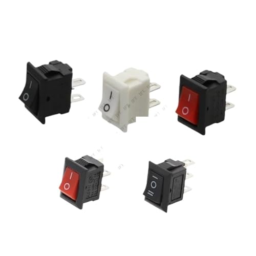 Interruptor 10x15mm SPST de 3 pines mini rocker switch para paneles DIY 1