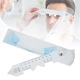 PD-Lineal mit Bedienungsanleitung (evtl. nicht in deutscher Sprache), 5-in-1-Acryl-Brillen-Messwerkzeug für PD, PH, CVD, FFA, PT und Pupillen-/Iris-Durchmesser (1)