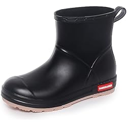 Botines De Seguridad Para Mujer Rumkok Botas De Seguridad Mujer, Con PVC Materiales Botines De Agua, Caucho Antideslizante Botas De Trabajo