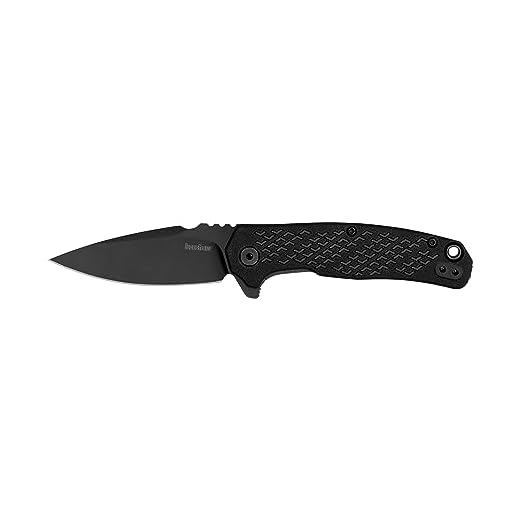 Kershaw Conduit Folding Pocket Knife, 2.9 inch Assisted Opening Blade, Black Spearpoint Blade, Liner Lock, Pocketclip,grey