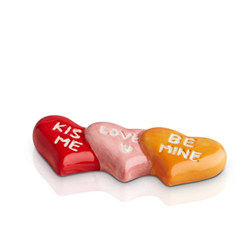 Nora Fleming Hand-Painted Mini: Conversation Hearts (Triple Hearts) A178