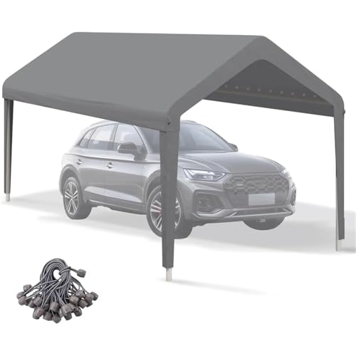 Ayztantine Tenda da Garage Carport Tettoia for Posto Auto Coperto 10'x20' Copertura Sostitutiva for carichi Pesanti, Copertura for Garage 800D Oxford Impermeabile