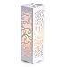 Dailyart White Table Lamp with Vine Shaped Cutout, Soft Glow Style, 3.9*3.9*13.8 Inches, E27 bulb base