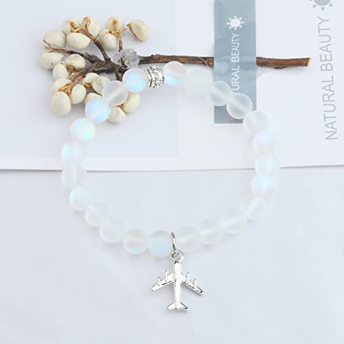 UJIMS Airplane Bracelet Flight Attendant Graduation Gifts for Flight Student Pilot Jewelry Traveller Aviation Crew Gifts3