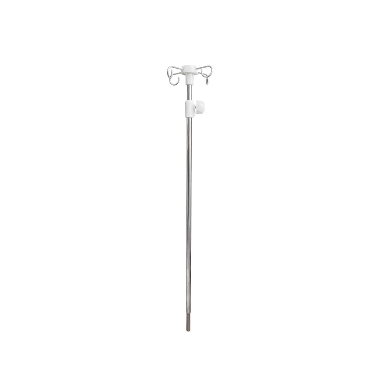 Asta portaflebo portatile con rotolamento a 4 ganci, altezza regolabile con ruote frenanti in acciaio inossidabile for assistenza domiciliare ospedaliera