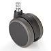 Produktbild hjh OFFICE 619019 5er Set Rollen ROLO NO-NOISE Schwarz 11mm x 75mm Drehstuhlrollen für harte Böden