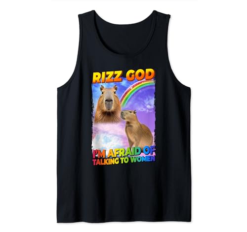 Rizz God I'm Afraid Of Talking To Women Camiseta sin Mangas