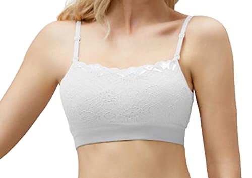 Coobie Seamless Lace Coverage Bra, Full Size, White