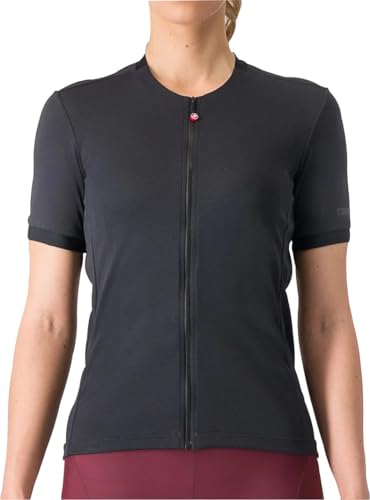 CASTELLI Libera - Maillot de ciclismo de manga corta para mujer, color negro, Negro, M