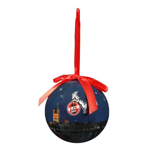 1.FC Köln 1. FC Köln Weihnachtsbaumkugel Skyline blau